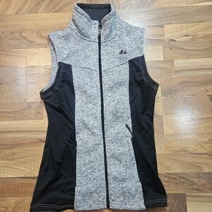 Powder River Outfitters Vest Mens Medium Gray Knit Fleece Lined Stretch